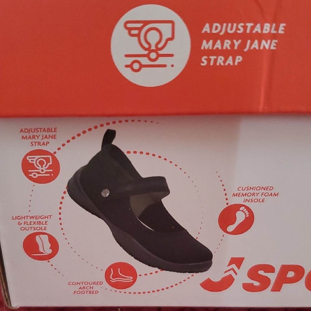 JSport by Jambu Black Athletic Shoes with Non-Slip Sole - Picture 12 of 16